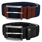 Puma Golf Jackpot Braided Stretch Fabric Debossed Cat Logo Belt