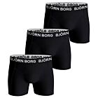 Bjorn Borg Mens Soft Cotton Breathable Stretch Mid Rise 3 Pack Boxer Briefs