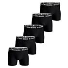 Bjorn Borg Mens Soft Cotton Breathable Stretch Mid Rise 5 Pack Boxer Briefs