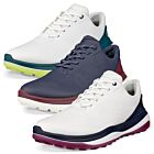Ecco Mens 2026 LT1 Lace Up Waterproof Spikeless Full Grain Leather Golf Shoes