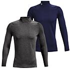 Under Armour Mens 2026 ColdGear Armour Wicking Stretch Mock Golf Baselayer