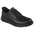 Skechers Mens 2026 Garza - Duran Leather Upper Memory Foam Slip-In Trainers
