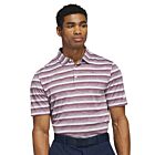 adidas Golf Mens Two Colour Stripe 3 Button Sustainable Polo Shirt