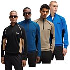 Hugo Boss Mens Hydro-X Water Repellent Embroided Logo Half Zip Sweater