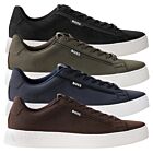 Hugo Boss Mens Rhys Tenn Faux Nubuck Leather Durable Cupsole Trainers