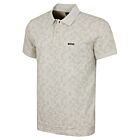 Hugo Boss Mens Cotton Pique Sporty All-Over Print Classic Golf Polo Shirt