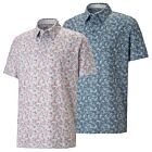 Puma Golf Mens Mattr Florals Moisture Wicking Recycled Fabric Polo Shirt
