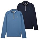 Puma Golf Mens Waffle Fleece Moisture Wicking Breathable 1/4 Zip Sweater