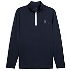 Puma Golf Mens Pure 2.0 Texture Moisture Wicking 1/4 Zip Midlayer Sweater