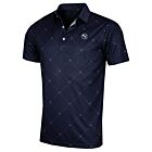 Puma Golf Mens Pure 2.0 Argyle Moisture Wicking Stretch Golf Polo Shirt