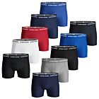 Bjorn Borg Mens Solid 5 Pack Cotton Stretch Branded Waistband Comfort Boxers