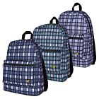 Lyle & Scott Unisex Check Pattern Adjustable Straps Backpack Rucksack