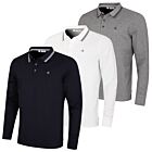 Calvin Klein Mens Campus Long Sleeve Stretch Tipped Polo Shirt