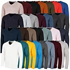 Calvin Klein Mens 2026 V-Neck Soft Cotton Easy Care Golf Sweater