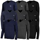 Callaway Golf Mens 2026 Ace Long Sleeve V-Neck 12 Gauge Embroidered Sweater