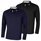 Callaway Golf Mens Long Sleeve Swingtech Performance Fabric Polo Shirt