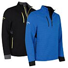 Callaway Golf Mens Midweight Textured Quarter Zip Fleece Sweater