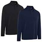 Callaway Mens Soft Touch Long Sleeve Stretch Opti-Dri Golf Knit Polo Shirt