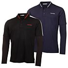 Calvin Klein Mens Evans Hybrid Long Sleeve Recycled Golf Polo Shirt