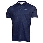 Calvin Klein Mens Textured Slate Moisture Wicking Quick-Drying Polo Shirt