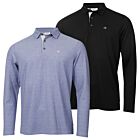 Calvin Klein Mens Bayard Long Sleeve Stretch Lightweight Golf Polo Shirt
