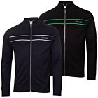 Calvin Klein Mens Baxter Lined Full Zip Chunky Knit Thermal Golf Sweater