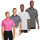 Nike Mens 2024 Short Sleeve Victory Dri-Fit Striped Recycled Golf Polo Shirt