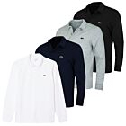 Lacoste Mens DH5523 Long Sleeved Cotton Blend Polo Shirt