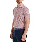 Footjoy Mens Meadow Print Lisle Moisture Wicking UPF 30 Golf Polo Shirt