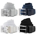 FootJoy Mens 2026 FJ Braided Metal Buckle Woven Leather Trim Golf Belt