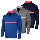 Footjoy Mens Inset Stripe Midlayer Stretch Wicking Golf Sweater