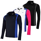 J.Lindeberg Mens Lukas Quarter Zip Mid Layer Soft Golf Sweater