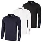 J.Lindeberg Mens Tour Tech Long Sleeve Stretch Golf Polo Shirt