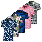 J.Lindeberg Mens Tour Tech Reg Fit Print Stretch Golf Polo Shirt