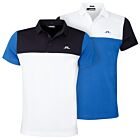 J.Lindeberg Mens Keenan Colourblock Moisture Wicking Stretch Golf Polo Shirt