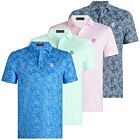 G/Fore Mens Hydrangea Tech Jersey Moisture Wicking Stretch Golf Polo Shirt