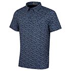 G/Fore Mens Aye Poppy Tech Jersey Wicking Stretch UPF 50+ Golf Polo Shirt