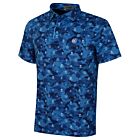 G/Fore Mens Icon Camo Tech Jersey 4 Way Stretch Wicking Golf Polo Shirt