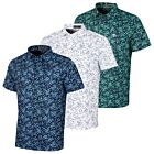 G/Fore Mens Scattered Ditzy Tech Jersey Wicking Stretch Golf Polo Shirt