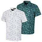 G/Fore Mens Scattered Ditzy Tech Jersey Wicking Stretch Golf Polo Shirt