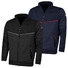 Island Green Mens Full Zip Quilted Thermal Insulated Hybrid Golf Jacket