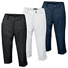 Island Green Womens Metal Tab 2 Pocket Golf Capri Trousers