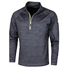 Island Green Mens Raglan Sleeve Sweater - Charcoal Marl/Lime - XXL