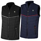 Island Green Mens Full Zip Through Hybrid Quilted Golf Gilet