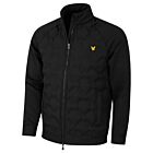 Lyle & Scott Mens Check Quilt Back Fleece Side Pockets Eagle Logo Jacket