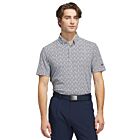 adidas Golf Mens Go-To Stripe 3-Button Eco-Friendly Polo Shirt