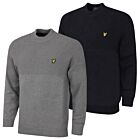 Lyle & Scott Mens Seed Stitch Mock Neck Eagle Logo Pullover Sweater