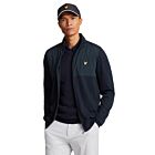 Lyle & Scott Mens Overlay Full Zip Knit Funnel Neck Golf Sweater