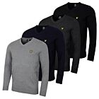 Lyle & Scott Mens Cotton Merino V Neck Lightweight Golf Sweater