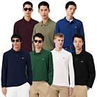 Lacoste Mens Classic Cotton Long Sleeve L1312 Ribbed Polo Shirt
